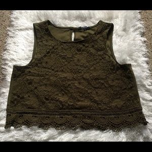 Green Ambiance Dress Crop Top